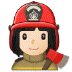 👩🏻‍🚒 woman firefighter: light skin tone display on Samsung